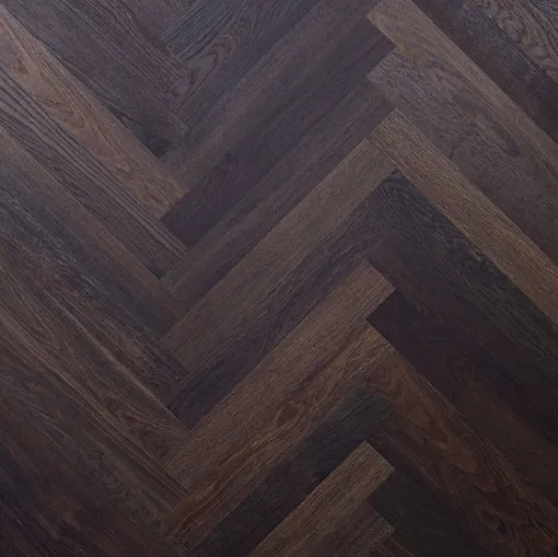 Parquet Floor City Line Smoked Fishbone in oak essence by Giacobazzi