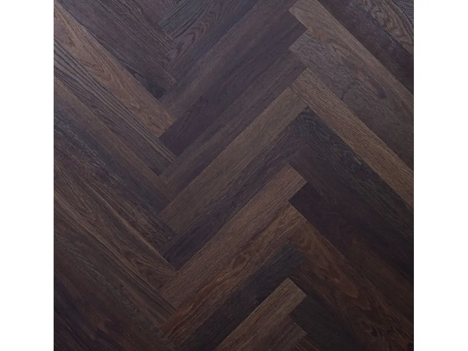 Parquet Floor City Line Smoked Fishbone in oak essence by Giacobazzi