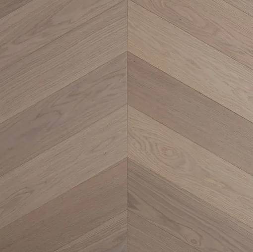 Parquet Floor City Line White Large Chevron in Giacobazzi oak essence.