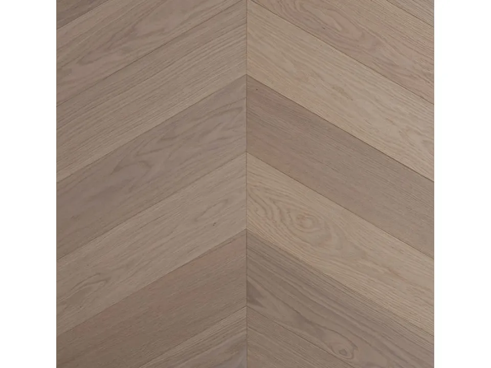 Parquet Floor City Line White Large Chevron in Giacobazzi oak essence.