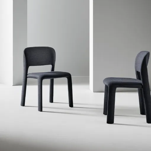 Chair upholstered in Artemis fabric by Bonaldo
