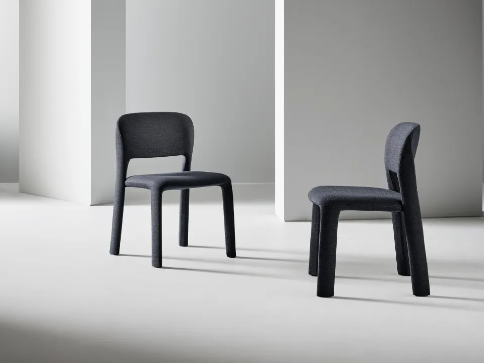 Chair upholstered in Artemis fabric by Bonaldo