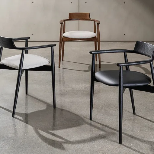 Xenial wooden chair with padded seat by Sovet.