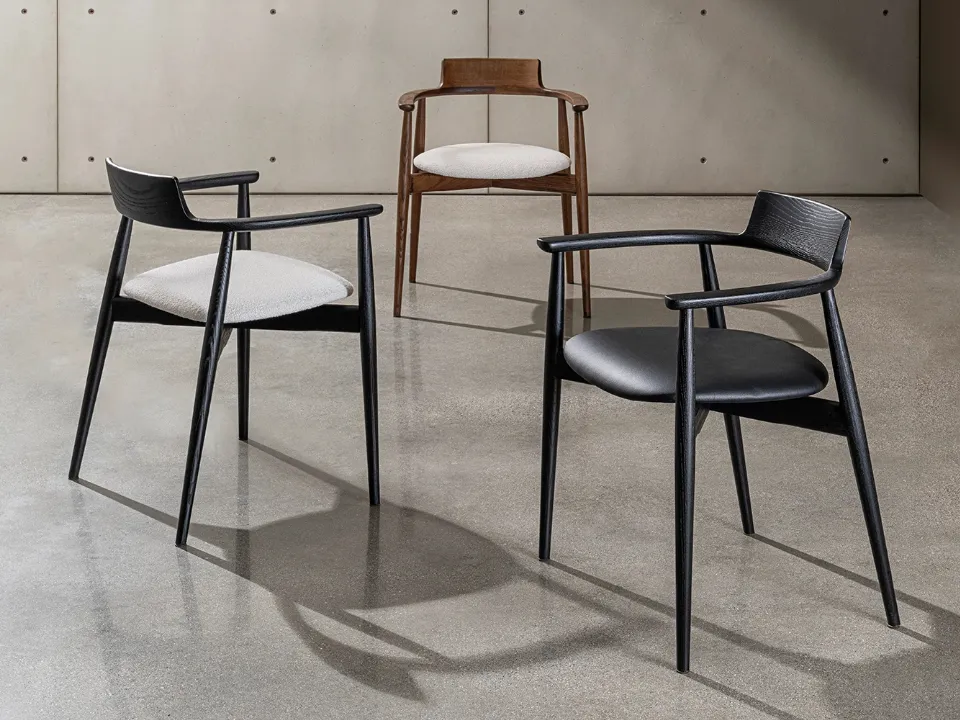 Xenial wooden chair with padded seat by Sovet.