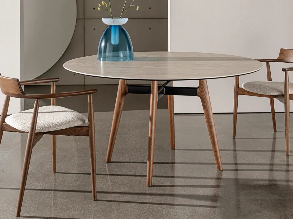 Xenial wooden chair with upholstered seat by Sovet.