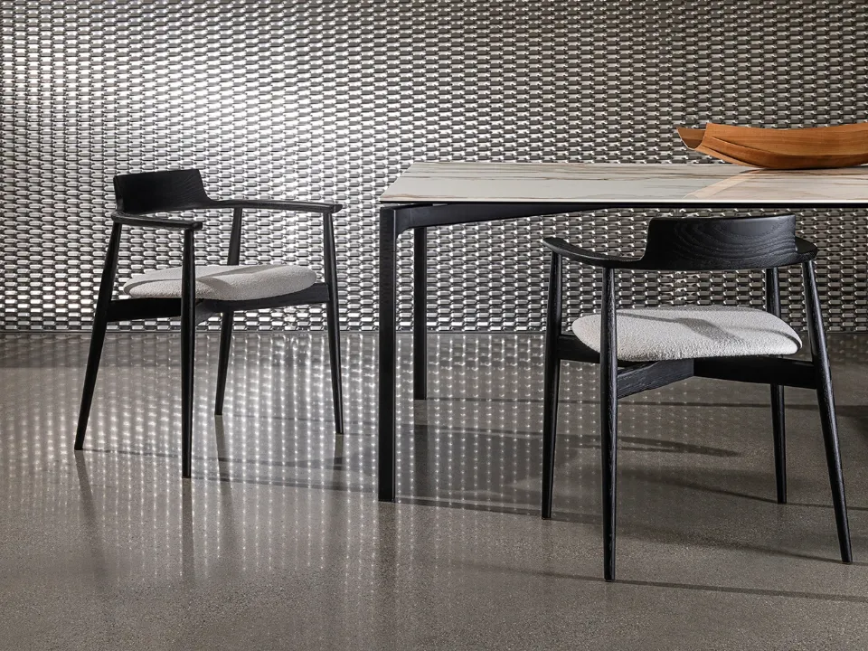 Xenial wooden chair with upholstered seat by Sovet.