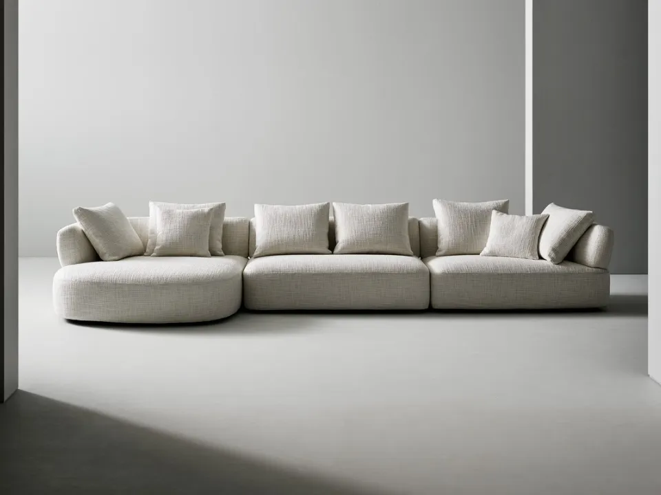 Aldebaran sofa with chaise longue by Bonaldo