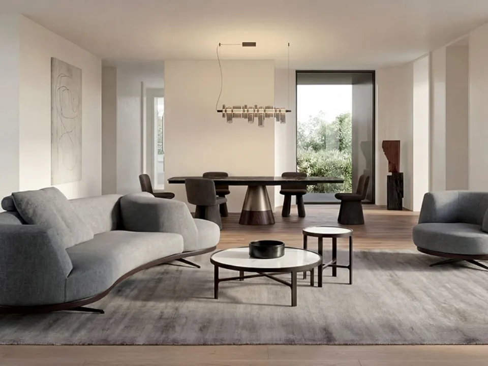 Bordone Upwood Sofa with Rotating Terminal by Alivar