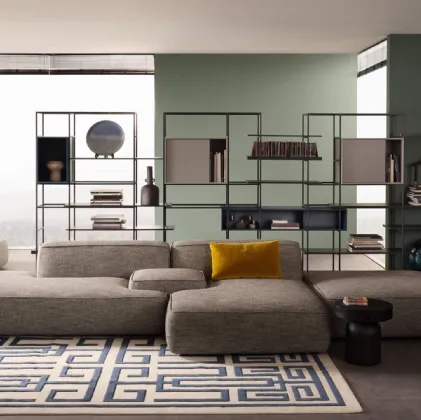 Cloud sofa with chaise lounge by Lema