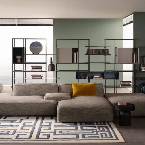 Cloud sofa with chaise lounge by Lema