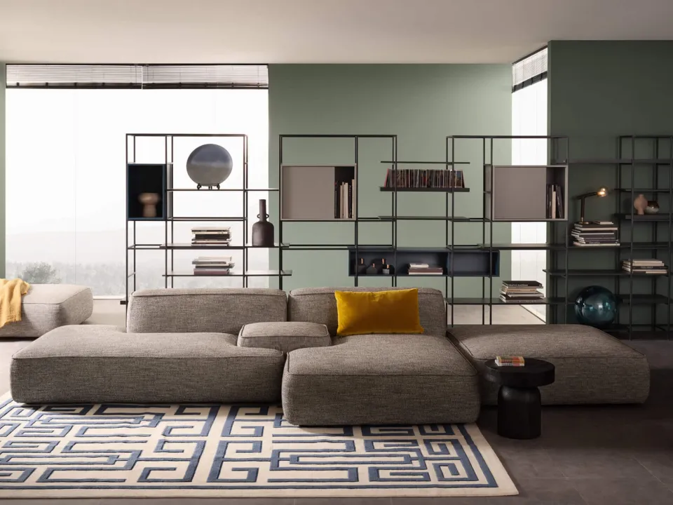 Cloud sofa with chaise lounge by Lema