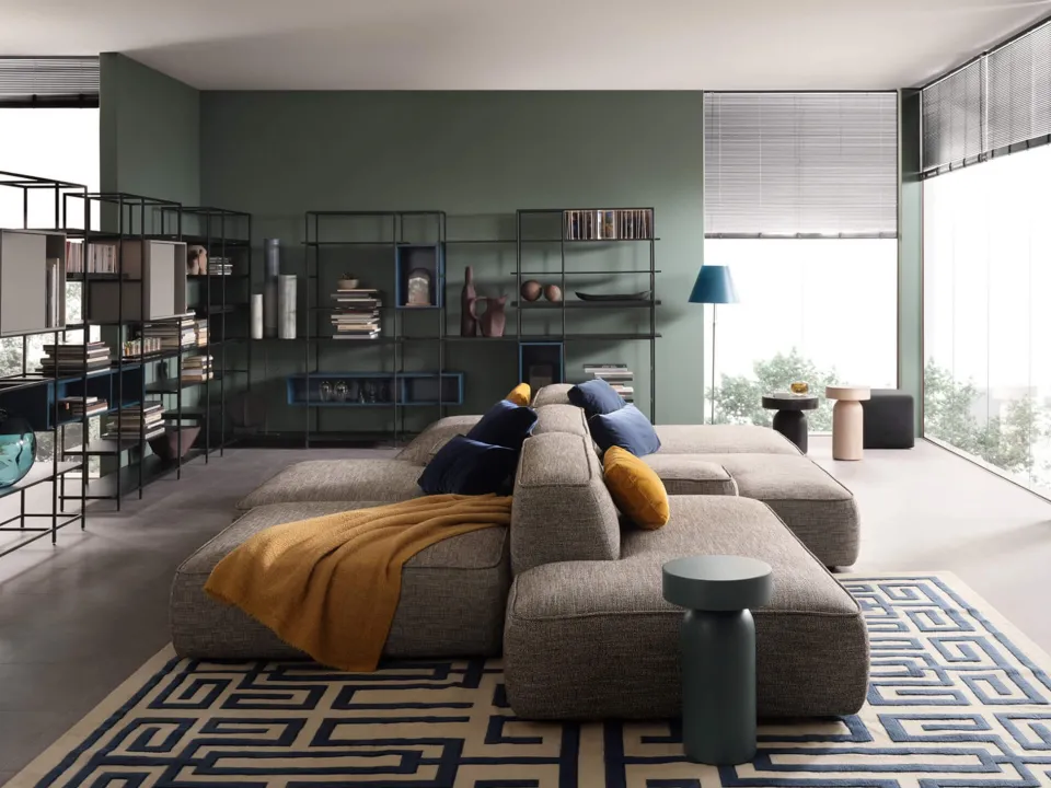Cloud sofa with chaise lounge by Lema