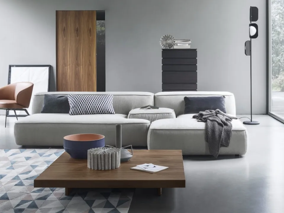 Cloud sofa with chaise lounge by Lema