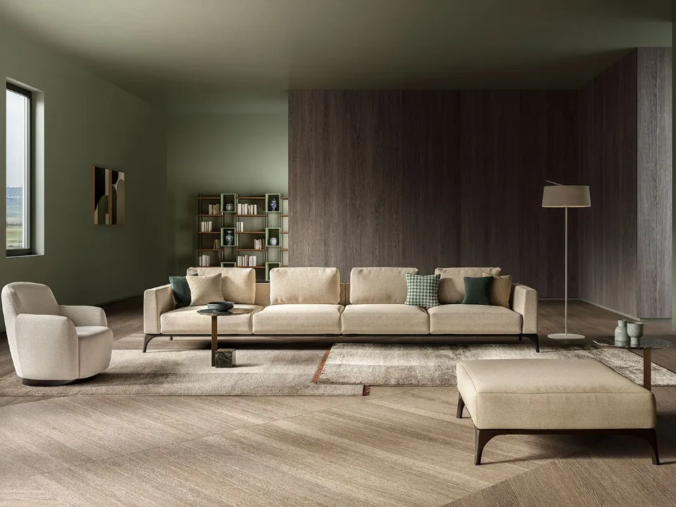 Linear sofa Milano by Bodema