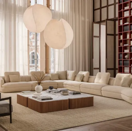 Lema's Mirea corner sofa in upholstered fabric