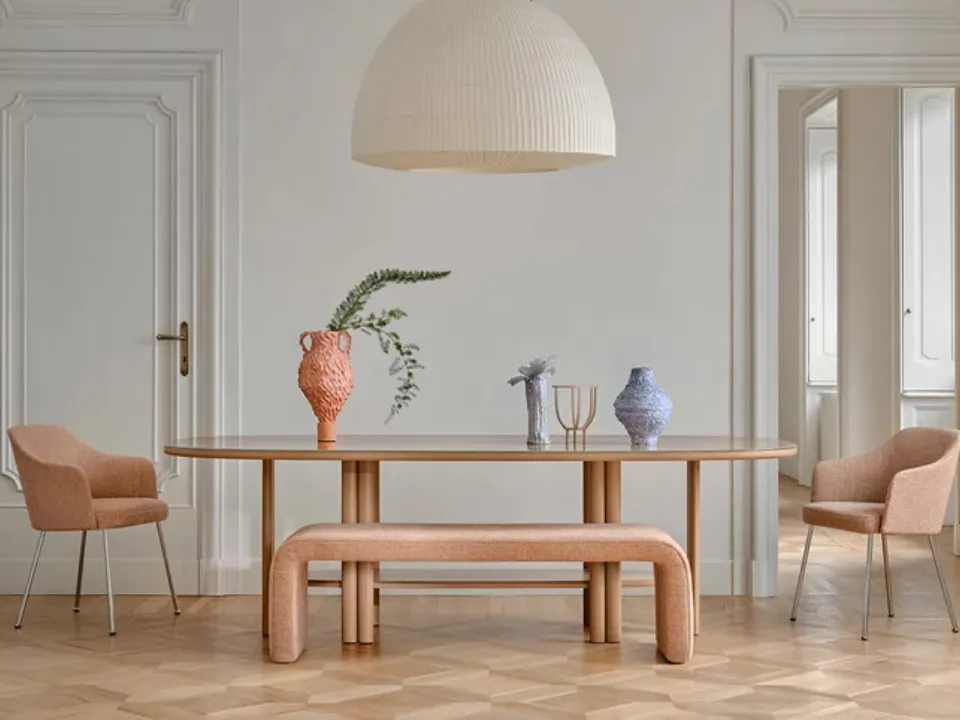 Anam Table with Saba Glass Top