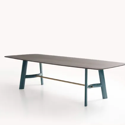 August table with wooden top by Lema.