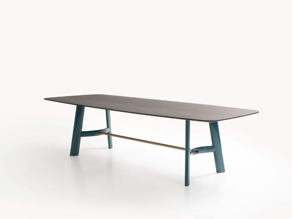 August table with wooden top by Lema.