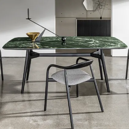 Sovet's extendable Lewood shaped table.