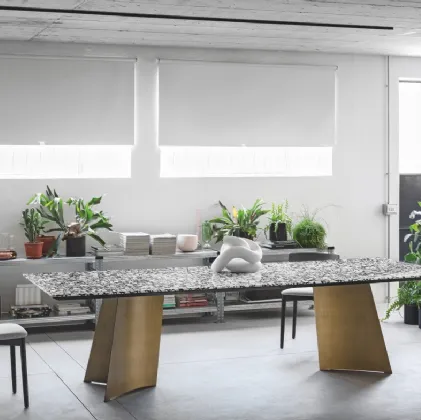 Maggese Table in Palladio Moro Marble by Miniforms