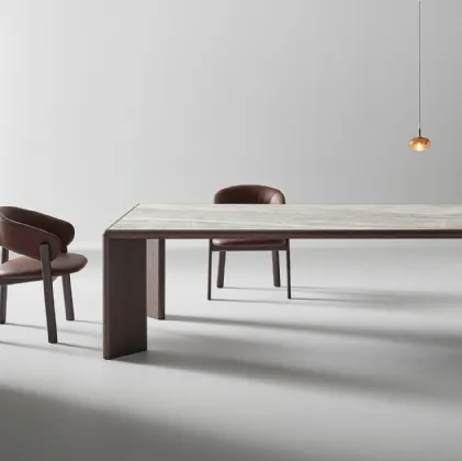 Oshi Table in Ceramic and Wood by Bonaldo