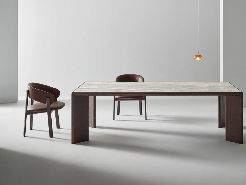 Oshi Table in Ceramic and Wood by Bonaldo