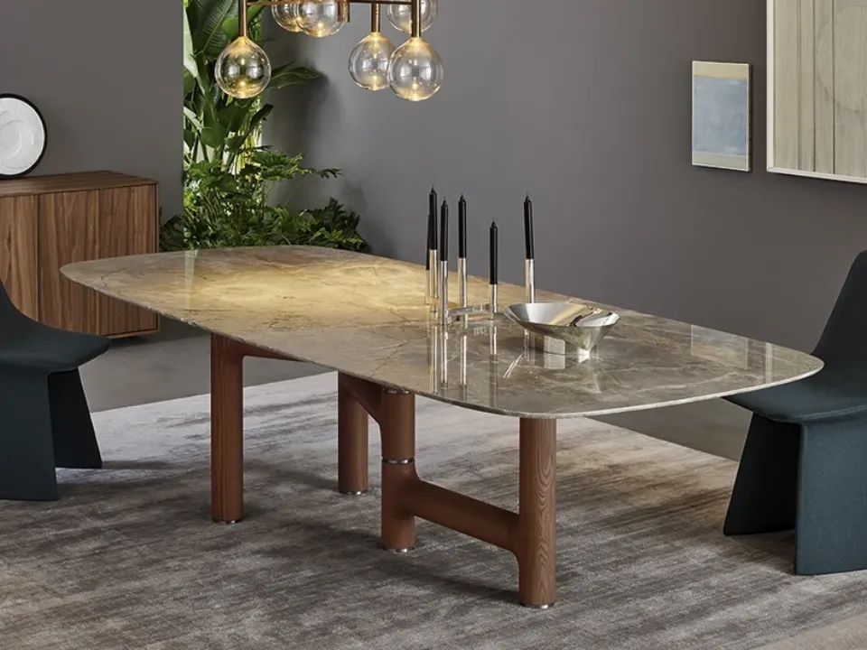 Pivot Marble Table by Bonaldo.