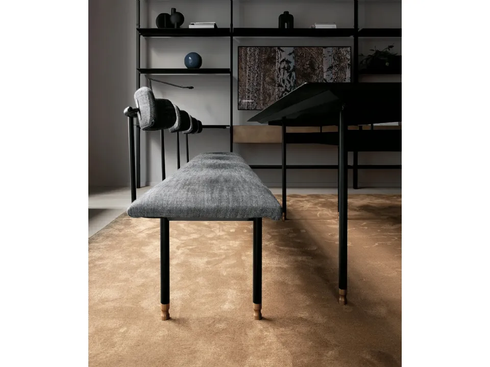 Table T8 configuration 03 with HPL top in black ash by Extendo