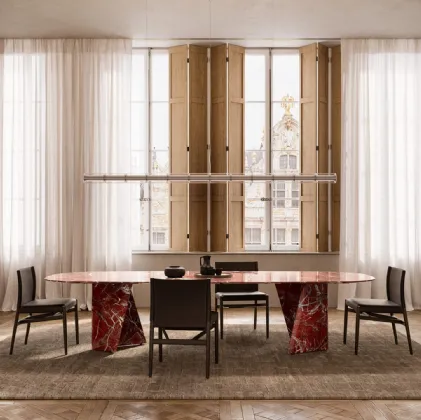Traverso marble table by Lema