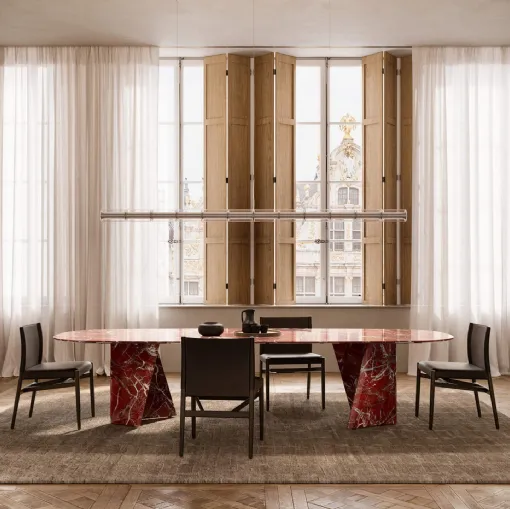 Traverso marble table by Lema