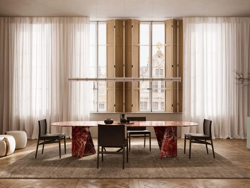 Traverso marble table by Lema