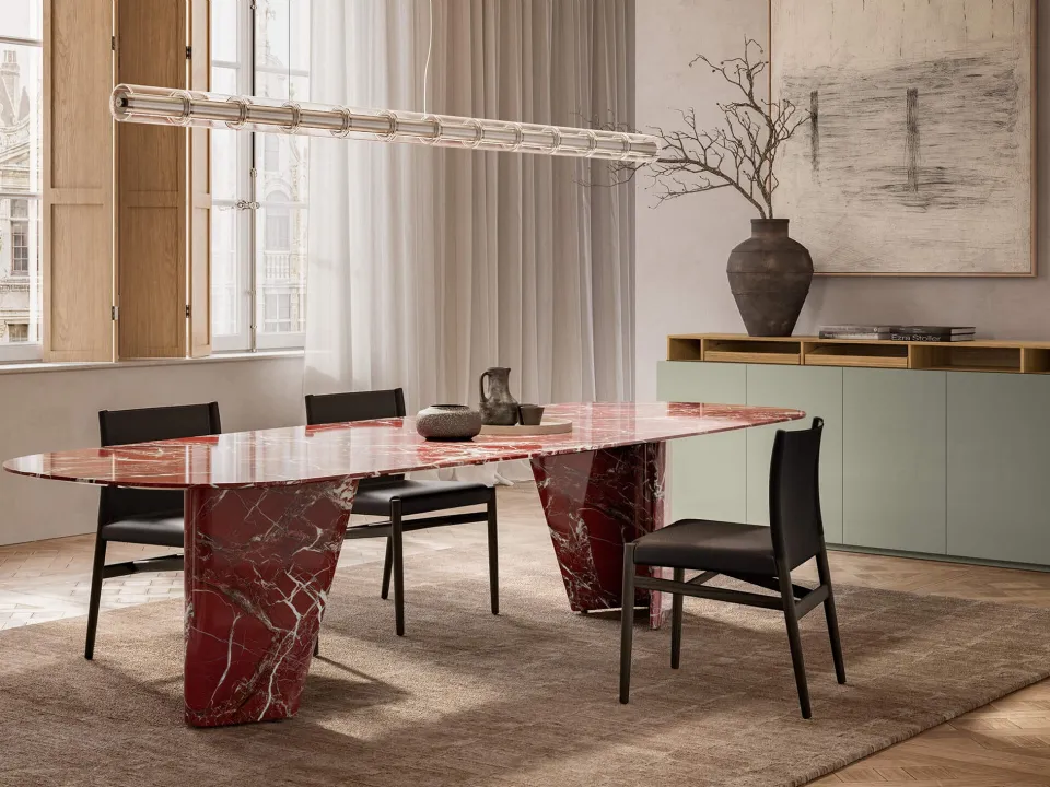 Traverso marble table by Lema