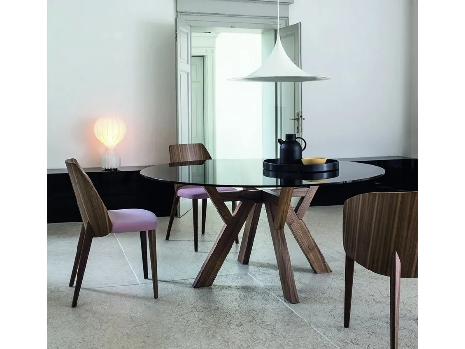 Round table Trigono 3110 by Bross Italy.