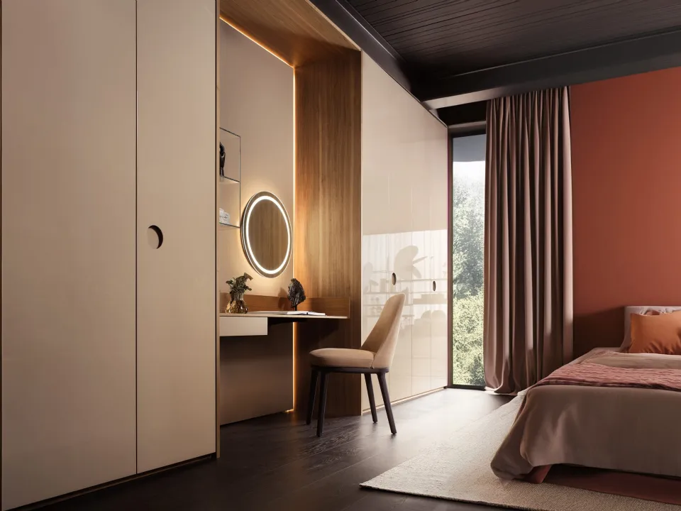 Eklissy hinged-door wardrobe by Lema