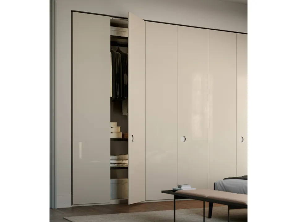 Eklissy hinged-door wardrobe by Lema